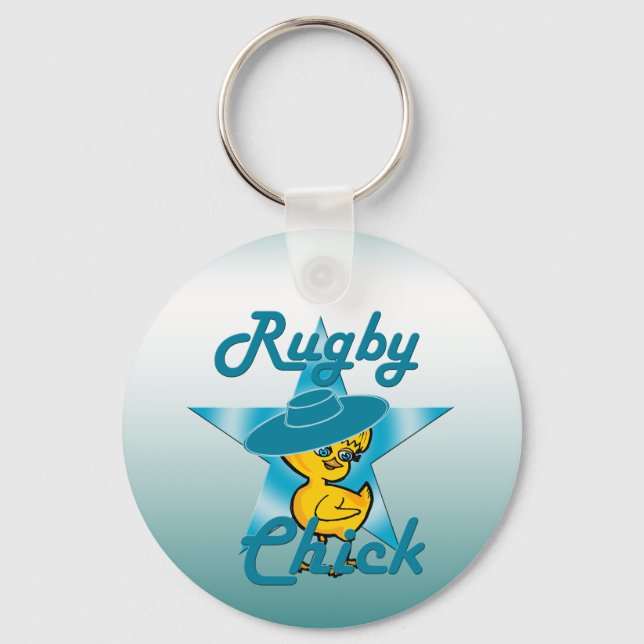 Rugby Chick #7 Nyckelring (Framsida)