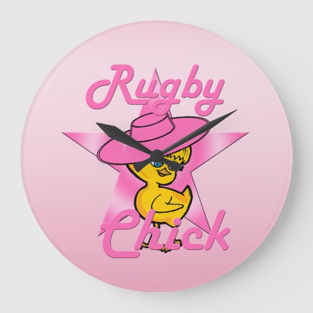 Rugby chick #8 stor klocka (Framsida)