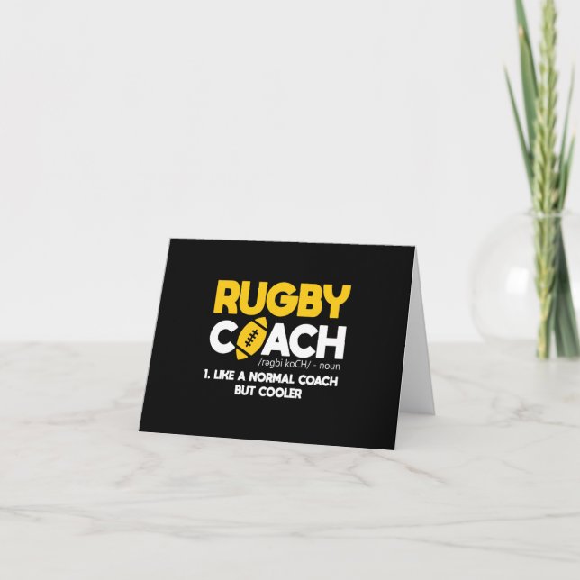 Rugby Coach Definition Kort (Framsida)