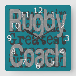 Rugby Coach Extraordinaire Fyrkantig Klocka