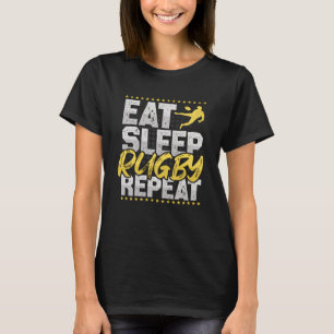 Rugby Eat Sviloläge Upprepa fotbollshobby Rugby Ru T Shirt