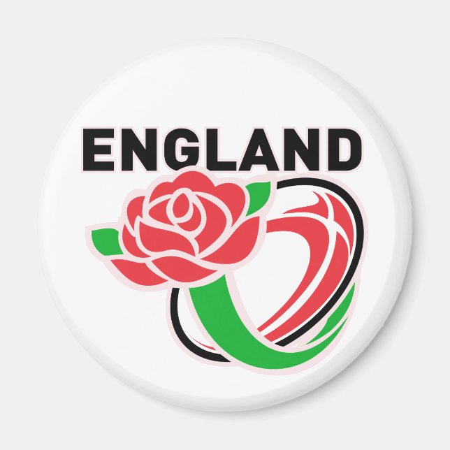 Rugby England English Ro Boll Magnet (Framsidan)