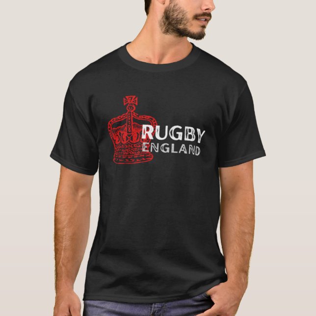 RUGBY England Krona Badge T Shirt (Framsida)