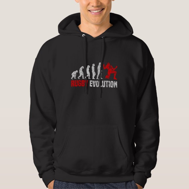 Rugby Evolution Hoodie Rugby Coach Hoodie Rugby (Framsida)