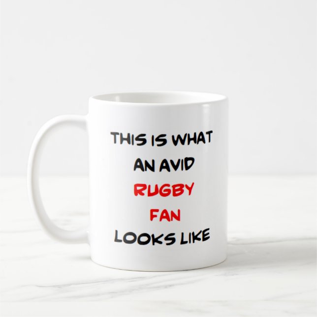 rugby fläkt, avid kaffemugg (Vänster)