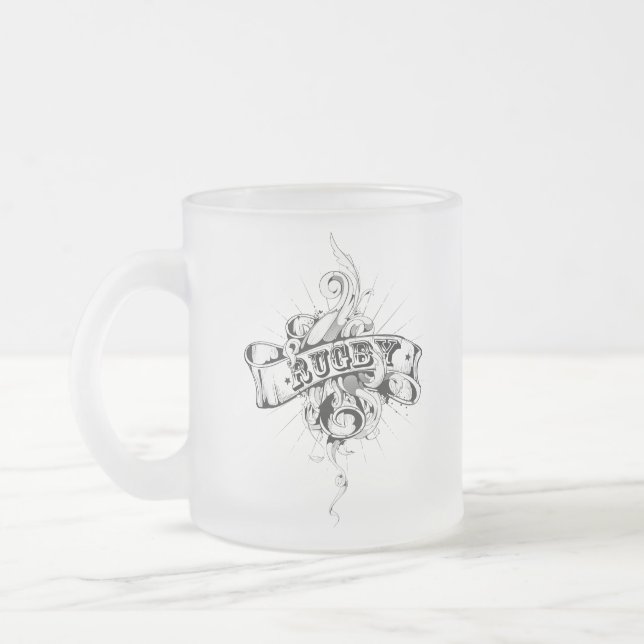 Rugby Follower's Frosted Glass Mugg (Vänster)