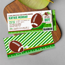 Rugby FootBall Biljett Pass Baby Shower-inbjudan Inbjudningar
