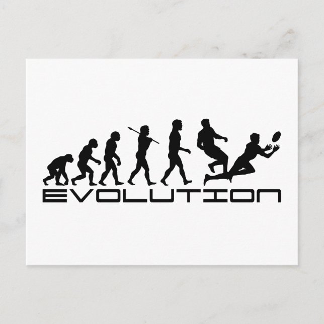 Rugby Football Evolution Art Vykort (Framsida)
