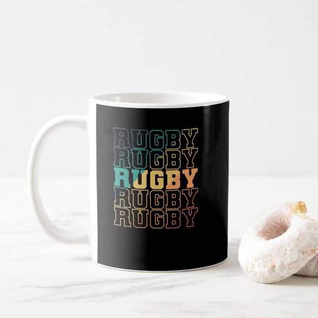 Rugby Football Spieler Fläkt Kaffemugg (Med munk)