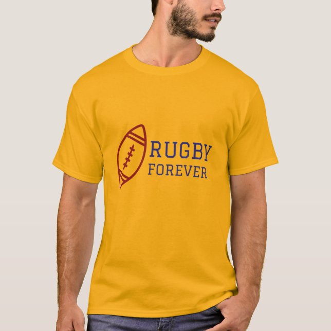 Rugby Forever Atletisk Design T Shirt (Framsida)