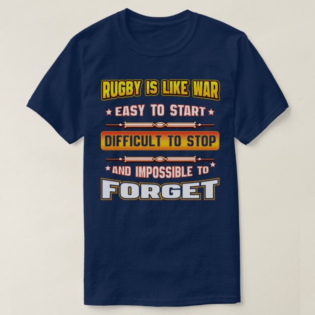 Rugby-fotbollen T Shirt (Design framsida)