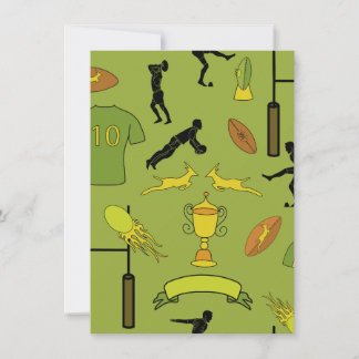 Rugby game are on Invitation Inbjudningar