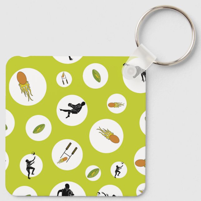 Rugby game are on Keyring to success  Nyckelring (Baksida)