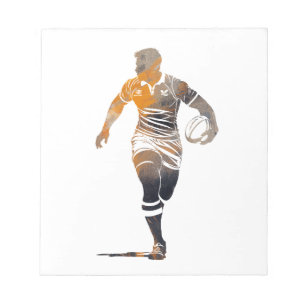 Rugby Game Sport Challenge Illustration Silhouette Anteckningsblock