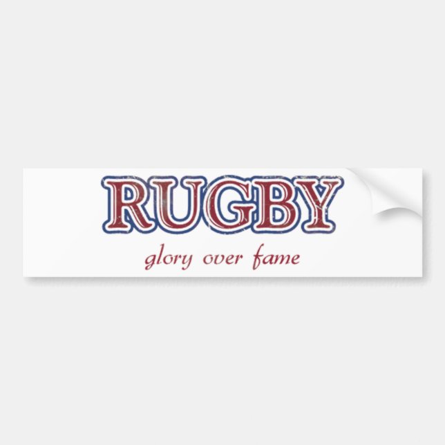 Rugby Glory över Fame Distress| USA Anpassningsbar Bildekal (Framsidan)