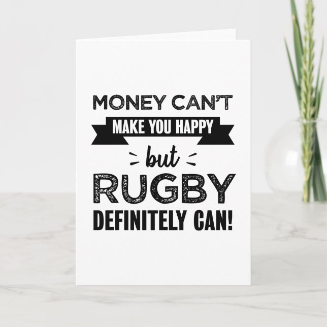 Rugby gör dig till lycklig Funny Gift Kort (Framsida)