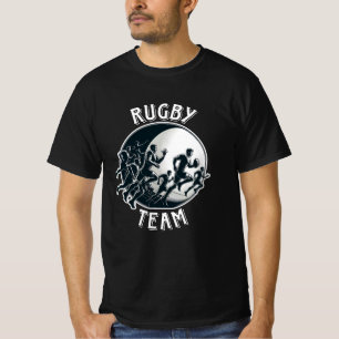 Rugby Graphics for Fläkt and Players T Shirt