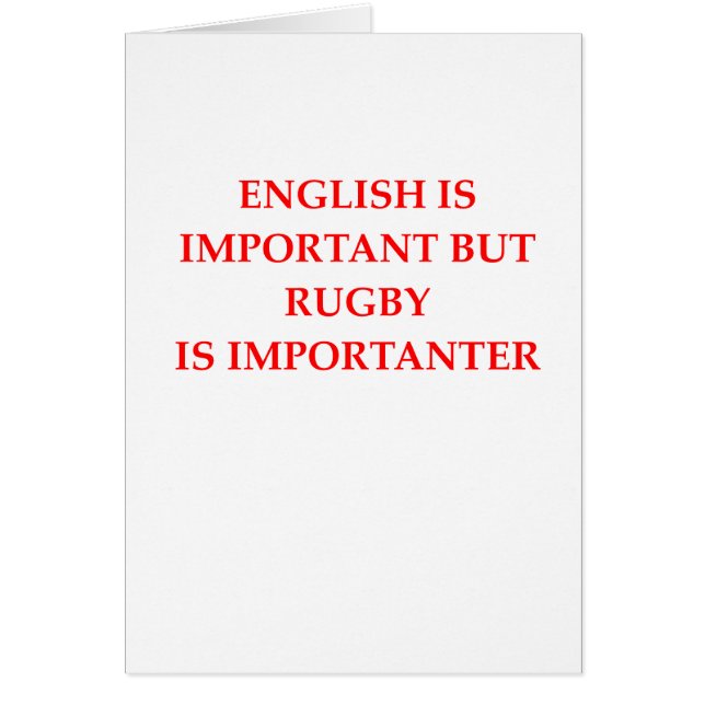 rugby hälsningskort (Framsidan)