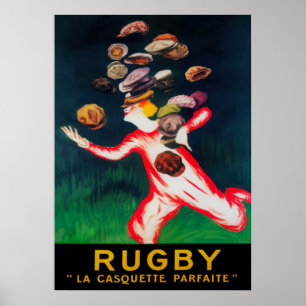 Rugby Hats Vintage Mode Poster