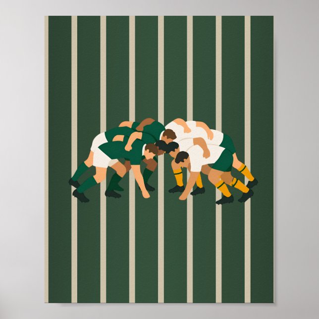 Rugby hemmaposter pojkrum poster (Framsidan)