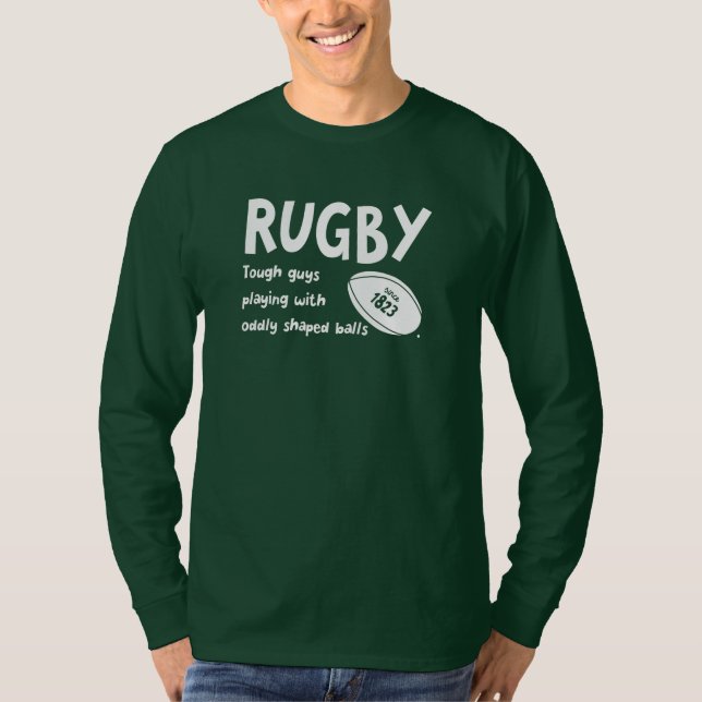 Rugby Humor Tuff Killand Odd Bollar T-Shirt (Framsida)