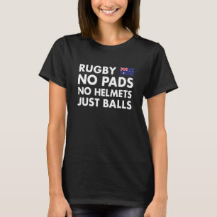 Rugby Inga Dynor Inga Hjälmar Bara Bollar Australi T Shirt