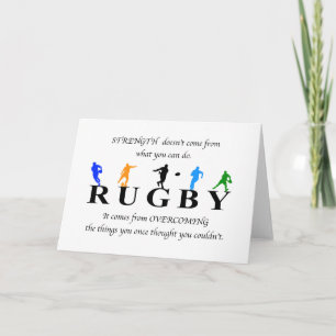 Rugby inspirational Quote Kort