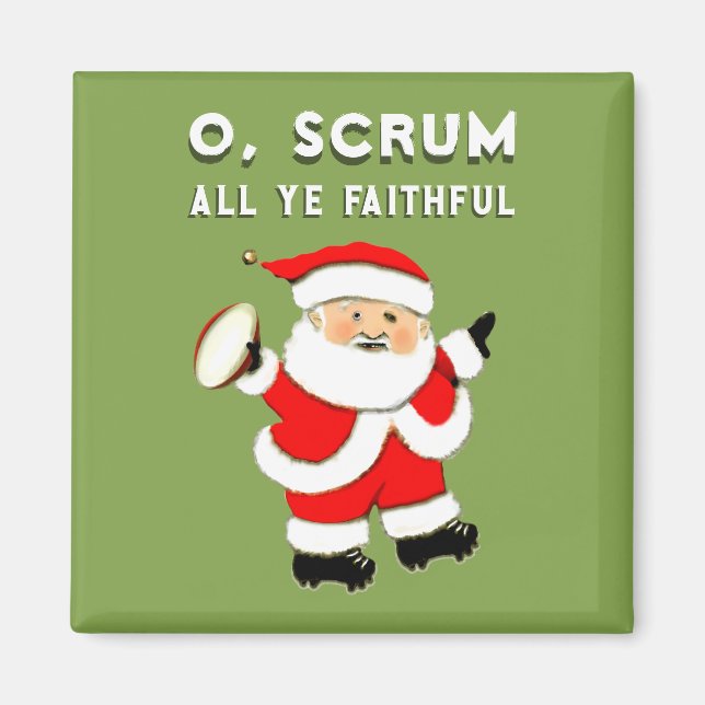 Rugby jul Stocking Stuffers Magnet (Framsidan)