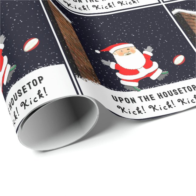 Rugby jul Wrapping Papper Presentpapper (Rullad Hörn)