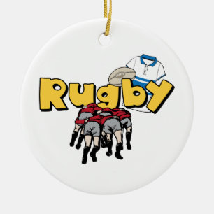 Rugby Julgransprydnad Keramik