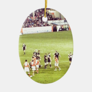 Rugby Julgransprydnad Keramik