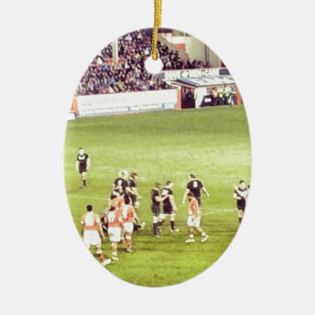 Rugby Julgransprydnad Keramik (Framsidan)
