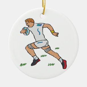Rugby Julgransprydnad Keramik