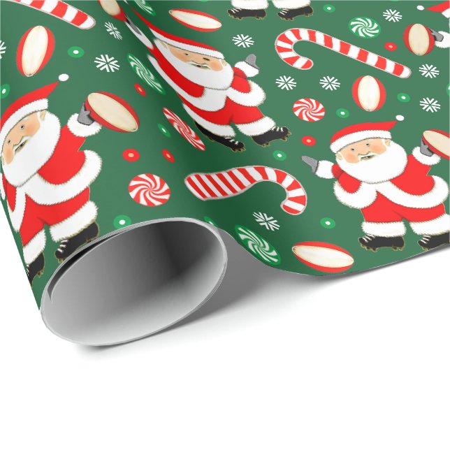 Rugby julklappsinsvepningspapper presentpapper (Rullad Hörn)