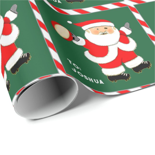 Rugby Julpresent Presentpapper (Rullad Hörn)