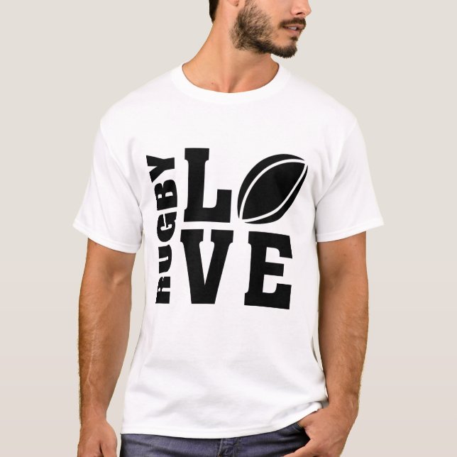 Rugby Kärlek T Shirt (Framsida)