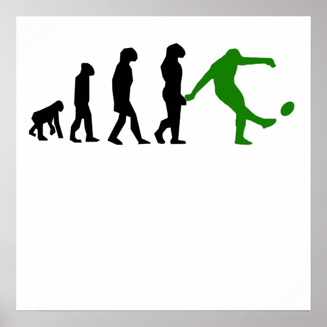 Rugby Kick Evolution (Grönt) Poster (Framsidan)