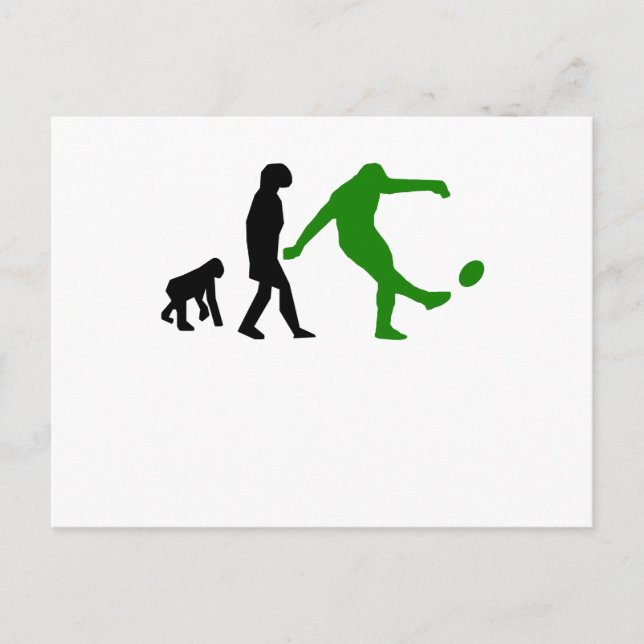 Rugby Kick Evolution (Grönt) Vykort (Framsida)
