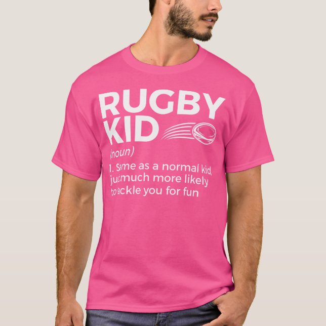 Rugby Kid-definition för Rugby-spelare T Shirt (Framsida)