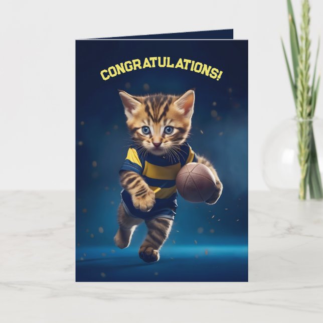 Rugby Kitten Tack Kort (Framsida)