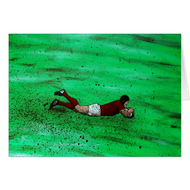 Rugby-kort Hälsningskort (Framsidan Horizontal)