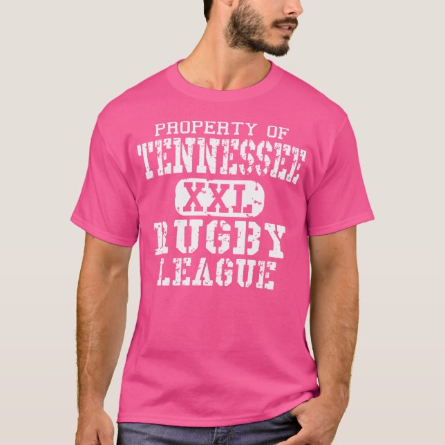 Rugby League Egendom of Tennessee Rugby Klubb T Shirt (Framsida)