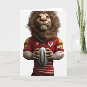 Rugby Lejont hälsningskort Helgkort