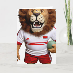 Rugby Lejont hälsningskort Helgkort