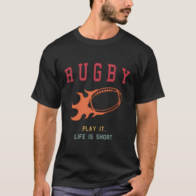 Rugby Life är Kort T Shirt (Framsida)
