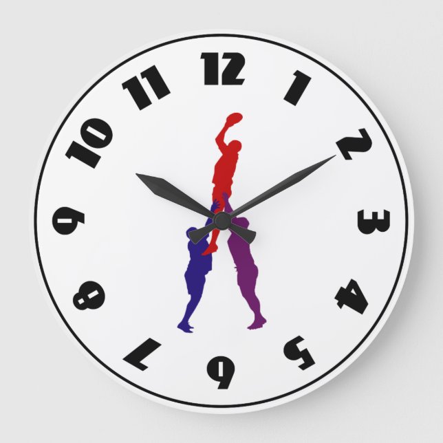 Rugby Lineout Clock Stor Klocka (Framsida)