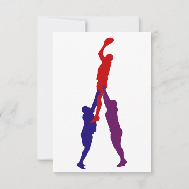 Rugby Lineout-inbjudningar Inbjudningar (Framsida)