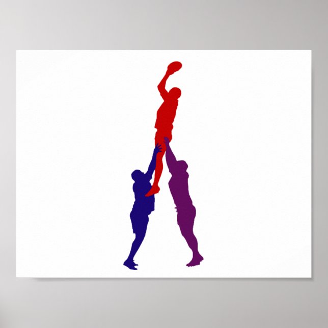 Rugby Lineout Poster (Framsidan)