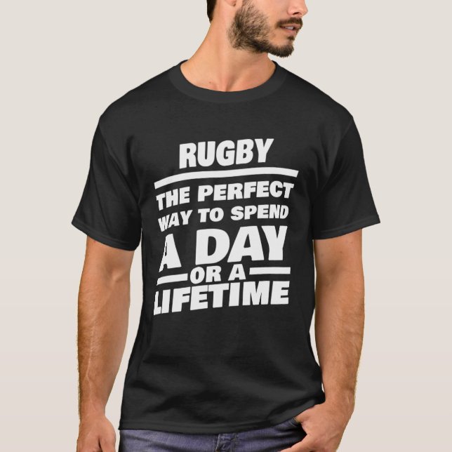 Rugby-livstid som säger Rugby Player T Shirt (Framsida)