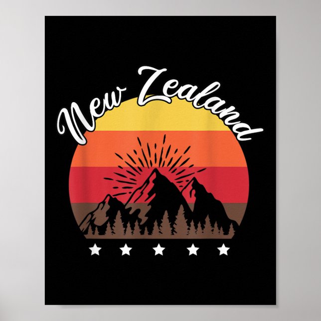 Rugby Lover Kiwi Gift New Zealand  Poster (Framsidan)